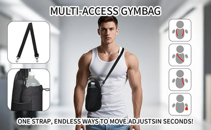 Magnetic Gym Water Bottle Pouch Bag Strong Magnet Water Cup Holder Fitness Sports Crossbody Bag for Men Women Outdoor Travel