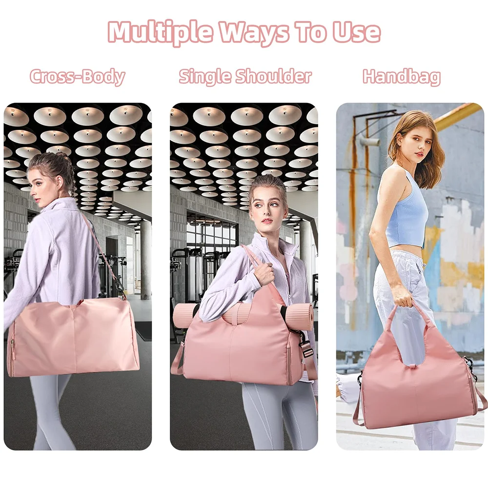 Luxury Yoga Mat Bag Gym Fitness Handbags for Women Men Training Sac De Large Capacity Sport Travel Gymtas Nylon Outdoor Sports