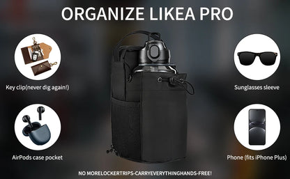 Magnetic Gym Water Bottle Pouch Bag Strong Magnet Water Cup Holder Fitness Sports Crossbody Bag for Men Women Outdoor Travel