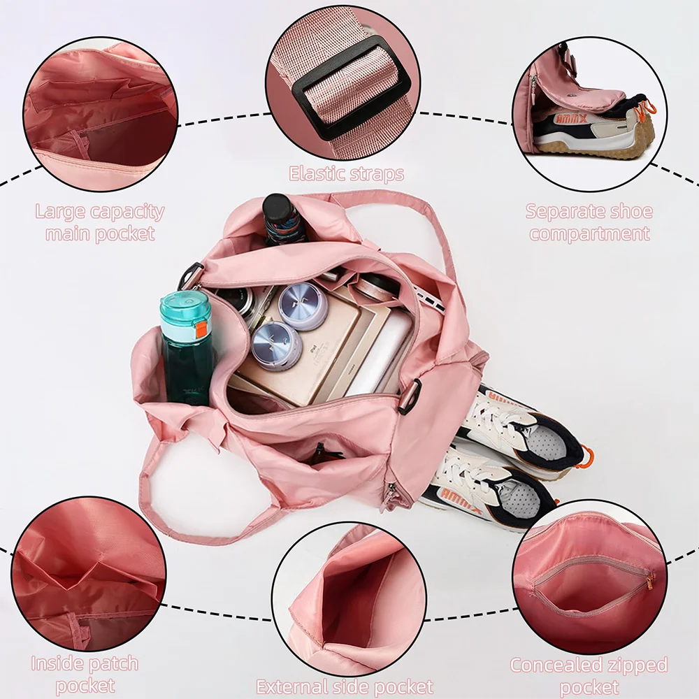 Luxury Yoga Mat Bag Gym Fitness Handbags for Women Men Training Sac De Large Capacity Sport Travel Gymtas Nylon Outdoor Sports