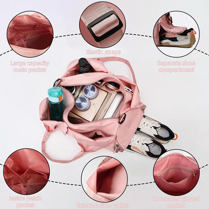 Luxury Yoga Mat Bag Gym Fitness Handbags for Women Men Training Sac De Large Capacity Sport Travel Gymtas Nylon Outdoor Sports